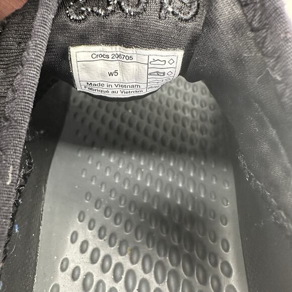 Women's Crocs LiteRide 360 Pacer Sneakers Shoes Black Size 5 US **EXCELLENT** - Picture 8 of 9